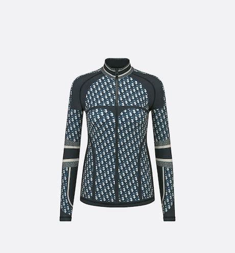 DiorAlps Zipped Jacket Blue Dior Oblique Technical Jersey 